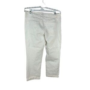 Vintage America Blues Womens White Cropped Pants Size 8